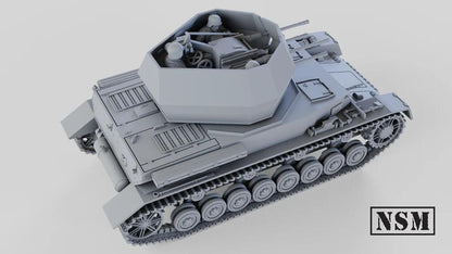 WWII German Flakpanzer IV (2cm Flakvierling 38) Wirbelwind with Crew Various Scales Historical Wargaming (US tariffs are pre-paid by us)