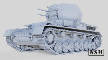 WWII German Flakpanzer IV (2cm Flakvierling 38) Wirbelwind with Crew Various Scales Historical Wargaming (US tariffs are pre-paid by us)