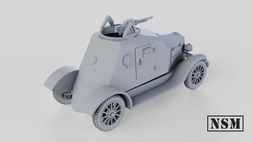 WWII Soviet D-12 Armoured Car Various Scales Historical Wargaming