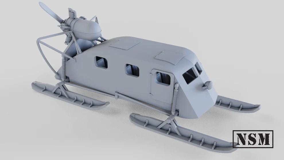 WWII Soviet Aerosan NKL-16 Various Scales Historical Wargaming