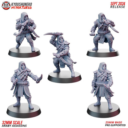 Ancient Araby Assassins Unit (10 models) Various Scales Historical Wargaming