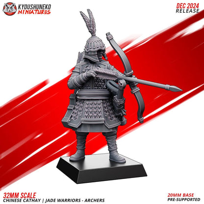 Ancient Chinese Cathay Jade Warriors Archer Unit (10 models) Various Scales Historical Wargaming