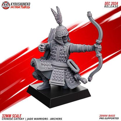 Ancient Chinese Cathay Jade Warriors Archer Unit (10 models) Various Scales Historical Wargaming
