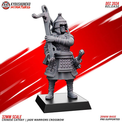Ancient Chinese Cathay Jade Warriors Crossbowmen Unit (10 models) Various Scales Historical Wargaming (US tariffs are pre-paid by us)