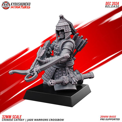 Ancient Chinese Cathay Jade Warriors Crossbowmen Unit (10 models) Various Scales Historical Wargaming (US tariffs are pre-paid by us)