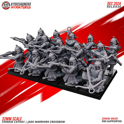 Ancient Chinese Cathay Jade Warriors Crossbowmen Unit (10 models) Various Scales Historical Wargaming (US tariffs are pre-paid by us)