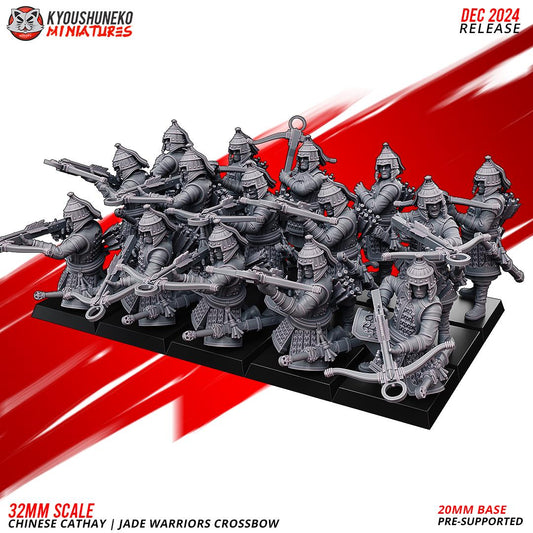 Ancient Chinese Cathay Jade Warriors Crossbowmen Unit (10 models) Various Scales Historical Wargaming (US tariffs are pre-paid by us)