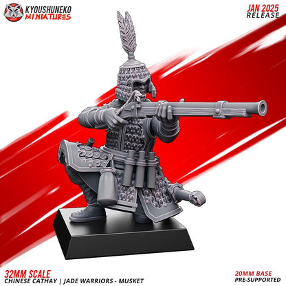 Ancient Chinese Cathay Jade Warriors Musket Unit (10 models) Various Scales Historical Wargaming