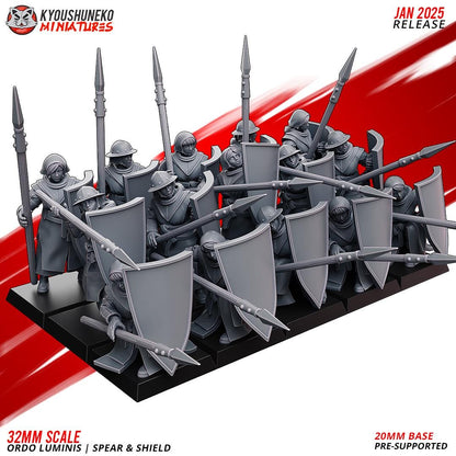 Ancient Chinese Cathay Ordo Luminis Spearmen Unit (10 models) Various Scales Historical Wargaming