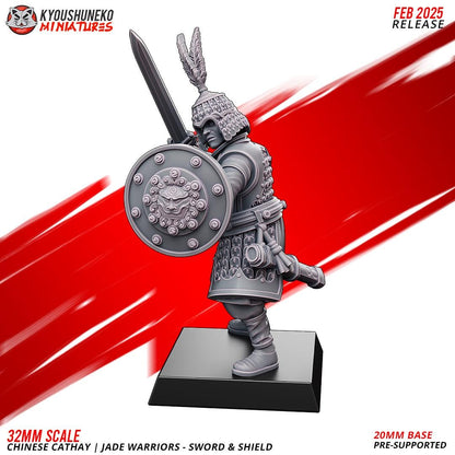 Ancient Chinese Cathay Jade Warriors Swordsmen Unit (10 models) Various Scales Historical Wargaming (US tariffs are pre-paid by us)
