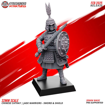 Ancient Chinese Cathay Jade Warriors Swordsmen Unit (10 models) Various Scales Historical Wargaming (US tariffs are pre-paid by us)