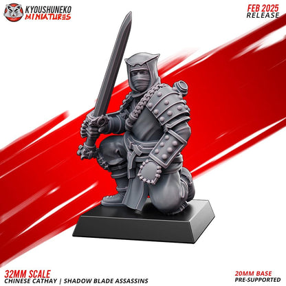 Ancient Chinese Cathay Shadow Blade Assassins Unit (10 models) Various Scales Historical Wargaming