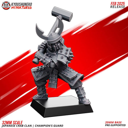Medieval Japanese Crab Clan Champions Guard Unit (10 models) Various Scales Historical Wargaming