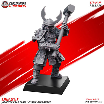 Medieval Japanese Crab Clan Champions Guard Unit (10 models) Various Scales Historical Wargaming