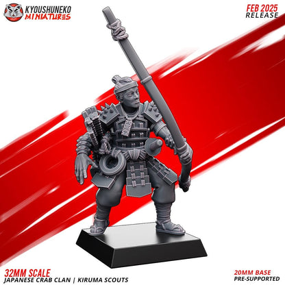 Medieval Japanese Crab Clan Kiruma Scouts Archers Unit (10 models) Various Scales Historical Wargaming