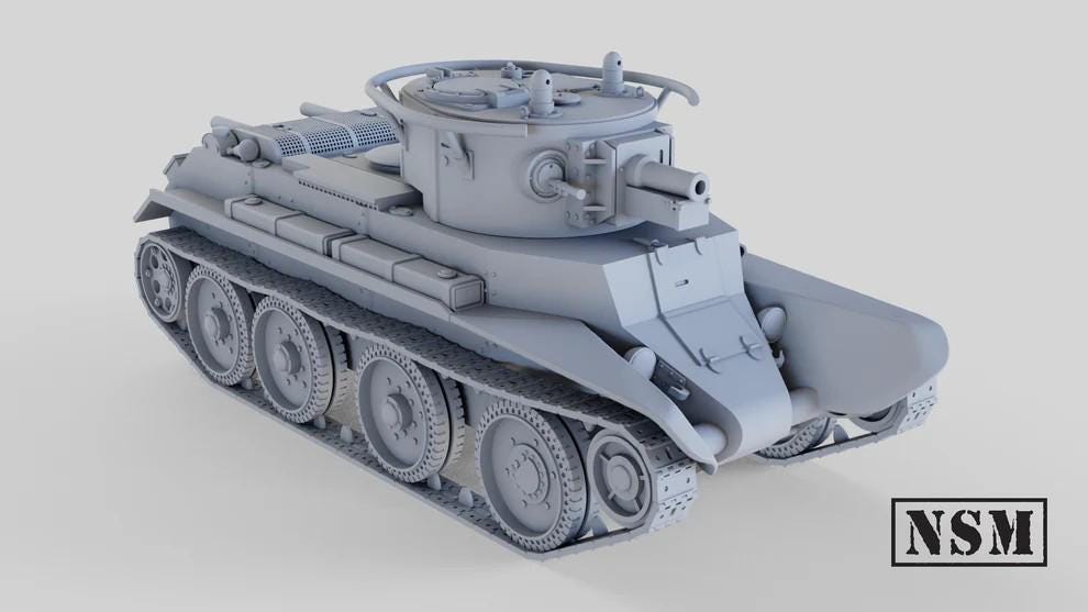 WWII Soviet BT7 Light Tank Different Variants Various Scales Historical Wargaming