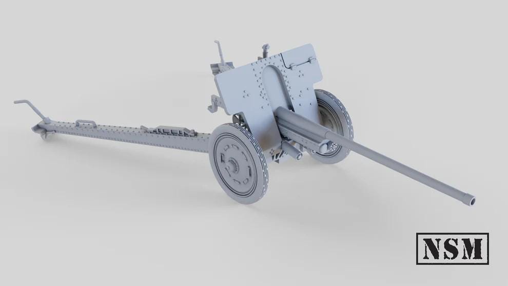 WWII Soviet M1936 76mm Divisional Gun Various Scales Historical Wargaming