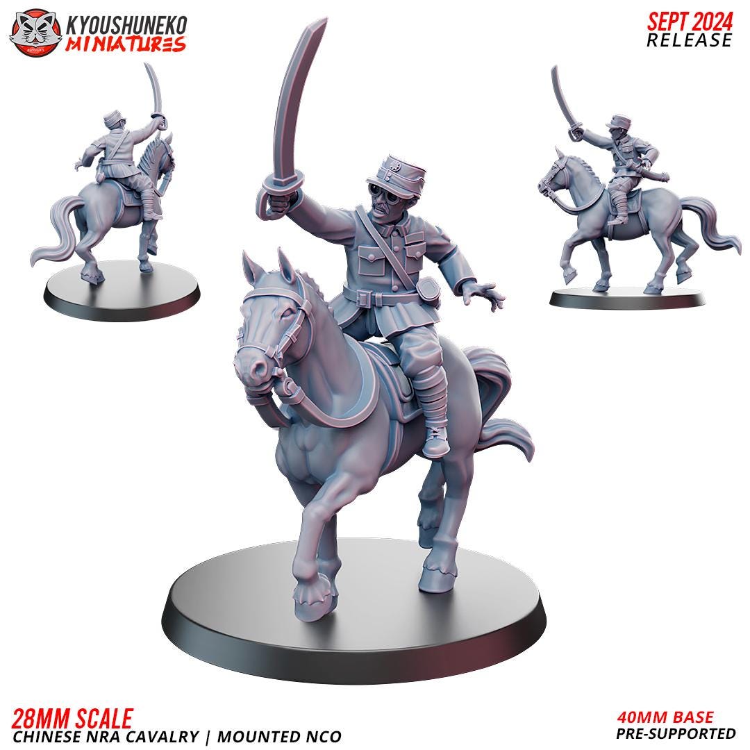WWII Chinese NRA Cavalry NCO Various Scales Historical Wargaming
