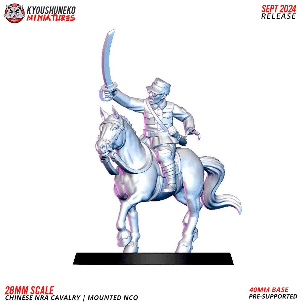WWII Chinese NRA Cavalry NCO Various Scales Historical Wargaming