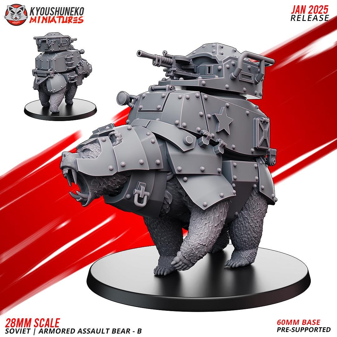 WWII Soviet Armoured Assault Bear Various Scales Historical Wargaming (US tariffs are pre-paid by us)