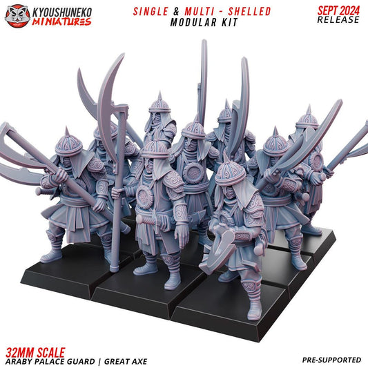 Ancient Araby Palace Guard with Great Axes Unit (10 models) Various Scales Historical Wargaming