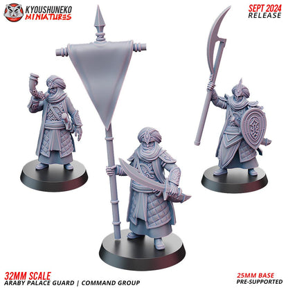 Ancient Araby Palace Guard Command Unit (3 models) Various Scales Historical Wargaming