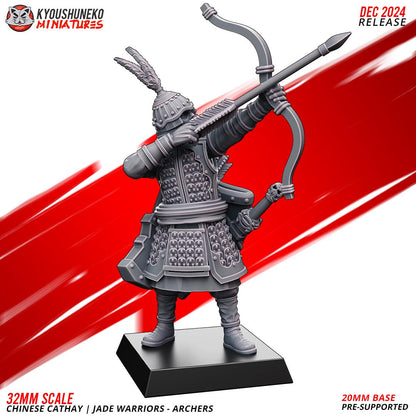 Ancient Chinese Cathay Jade Warriors Archer Unit (10 models) Various Scales Historical Wargaming