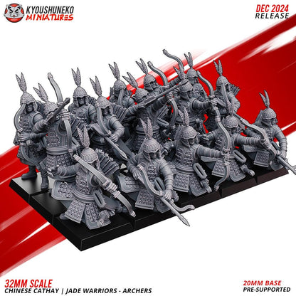 Ancient Chinese Cathay Jade Warriors Archer Unit (10 models) Various Scales Historical Wargaming