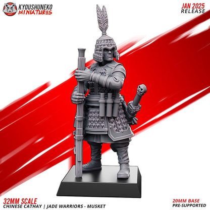 Ancient Chinese Cathay Jade Warriors Musket Unit (10 models) Various Scales Historical Wargaming
