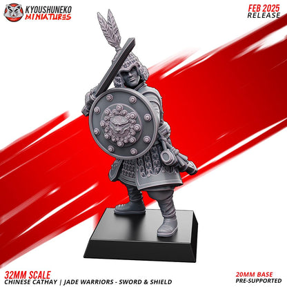 Ancient Chinese Cathay Jade Warriors Swordsmen Unit (10 models) Various Scales Historical Wargaming (US tariffs are pre-paid by us)