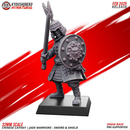 Ancient Chinese Cathay Jade Warriors Swordsmen Unit (10 models) Various Scales Historical Wargaming (US tariffs are pre-paid by us)