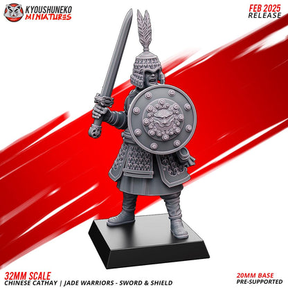 Ancient Chinese Cathay Jade Warriors Swordsmen Unit (10 models) Various Scales Historical Wargaming (US tariffs are pre-paid by us)