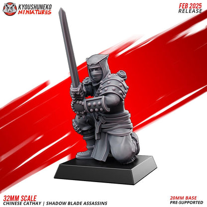 Ancient Chinese Cathay Shadow Blade Assassins Unit (10 models) Various Scales Historical Wargaming