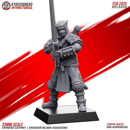 Ancient Chinese Cathay Shadow Blade Assassins Unit (10 models) Various Scales Historical Wargaming