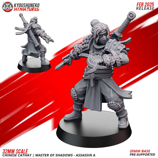 Ancient Chinese Cathay Master of Shadows Assassins (2 models) Various Scales Historical Wargaming