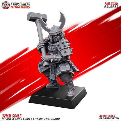 Medieval Japanese Crab Clan Champions Guard Unit (10 models) Various Scales Historical Wargaming
