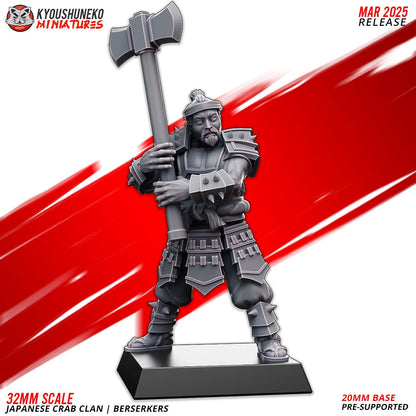 Ancient Japanese Crab Clan Berserkers Unit (10 models) Various Scales Historical Wargaming