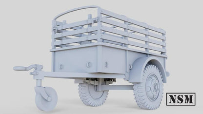 WWII US Ben Hur 1-Ton Trailer Various Scales Historical Wargaming