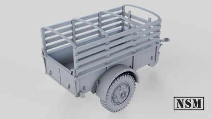 WWII US Ben Hur 1-Ton Trailer Various Scales Historical Wargaming