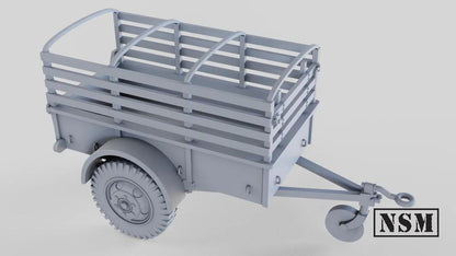 WWII US Ben Hur 1-Ton Trailer Various Scales Historical Wargaming