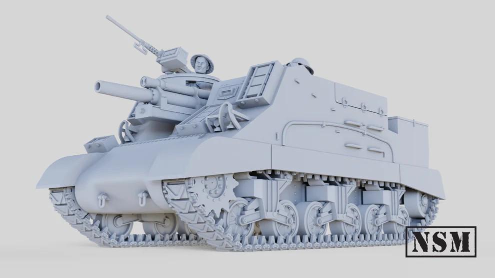 WWII British Army M7 Priest with Crew Various Scales Historical Wargaming (US tariffs are pre-paid by us)