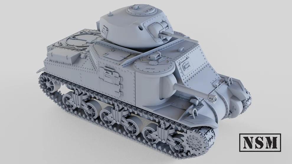WWII US American M3 Grant or Lee Tank Various Scales Historical Wargaming (US tariffs are pre-paid by us)