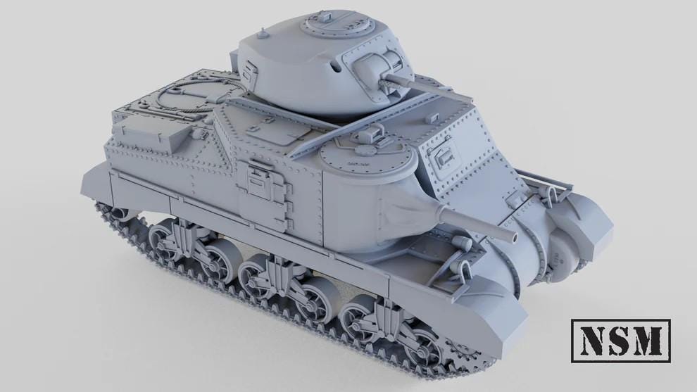 WWII US American M3 Grant or Lee Tank Various Scales Historical Wargaming