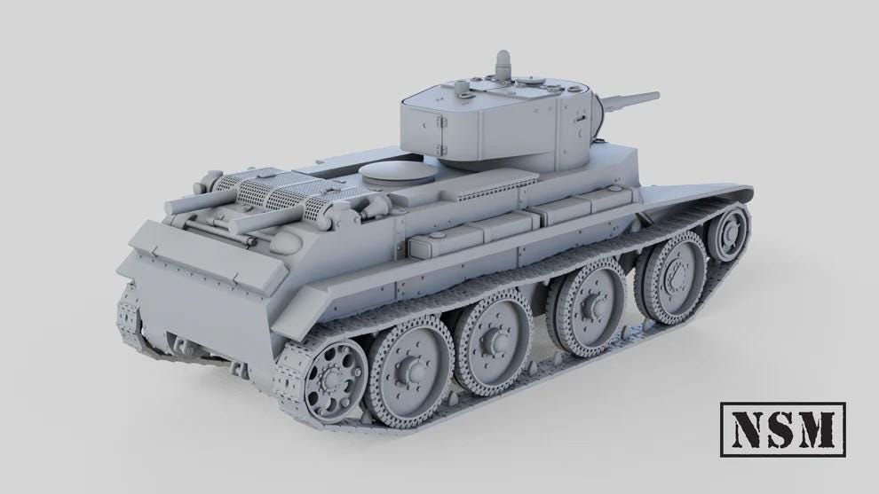 WWII Soviet BT7 Light Tank Different Variants Various Scales Historical Wargaming