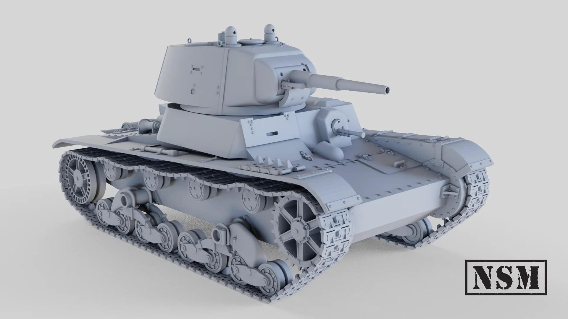 WWII Soviet T26 Mod 1940 or OT-133 Various Scales Historical Wargaming (US tariffs are pre-paid by us)