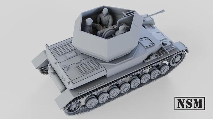 WWII German Panzer IV Ostwind with Crew Various Scales Historical Wargaming (US tariffs are pre-paid by us)