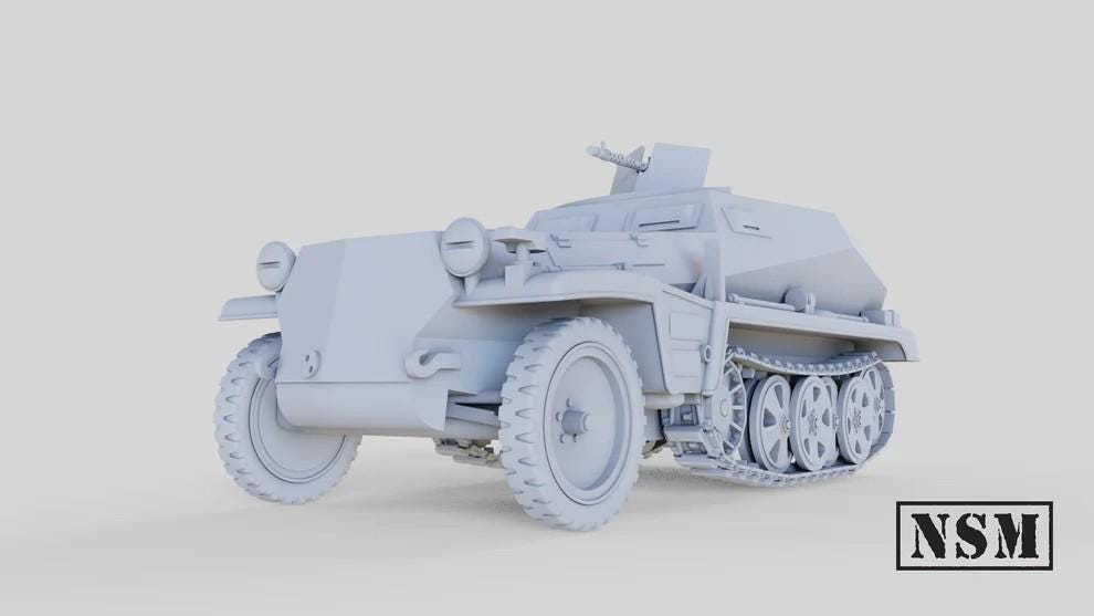 WWII German Sd.kfz 250/1 Alt Halftrack Various Scales Historical Wargaming
