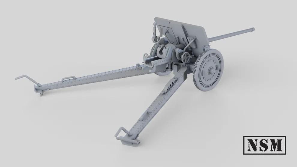 WWII Soviet M1936 76mm Divisional Gun Various Scales Historical Wargaming