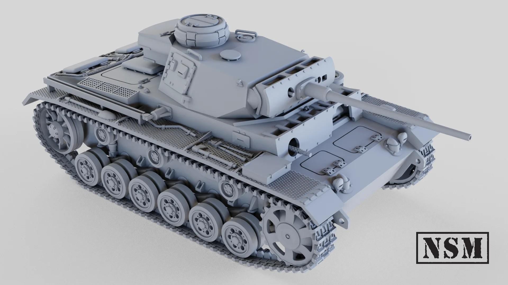 WWII German Panzer III Ausf L Tank Various Scales Historical Wargaming