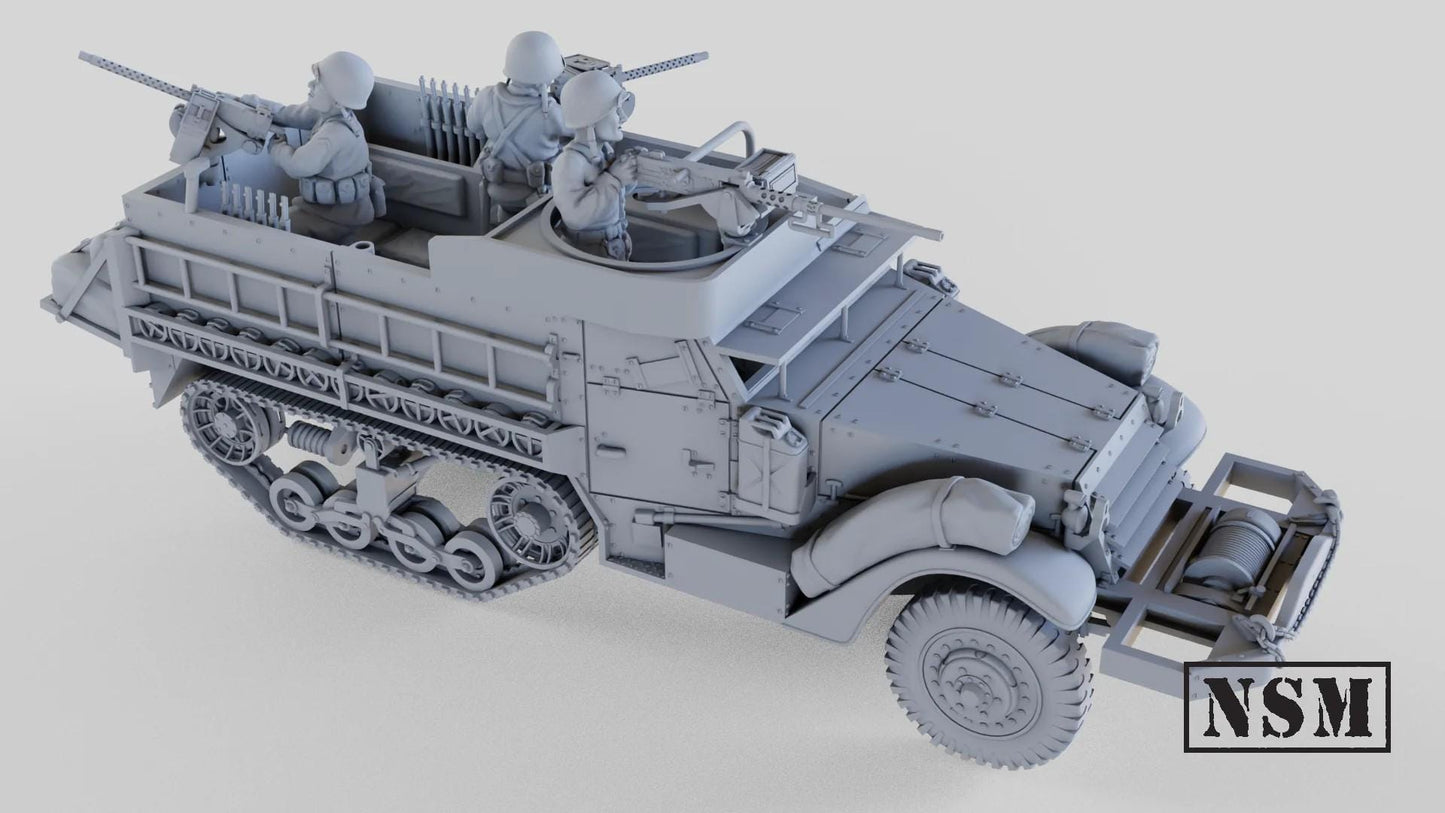 WWII US M3A2 Halftrack with Crew Various Scales Historical Wargaming (US tariffs are pre-paid by us)